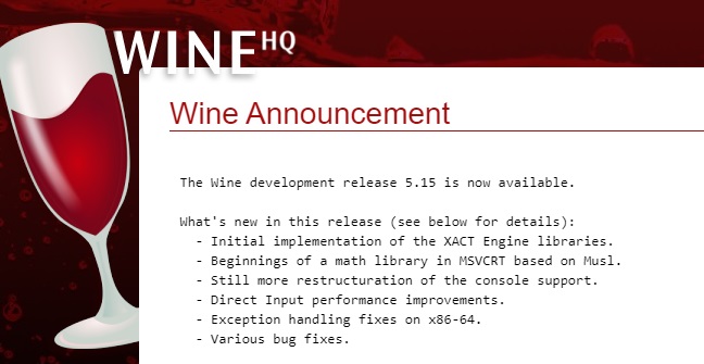 Windows Ӧüݲ Wine 5.15 ʽ