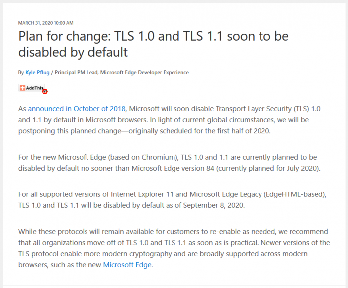 Win10 EdgeIETLS 1.0/1.1ʱ