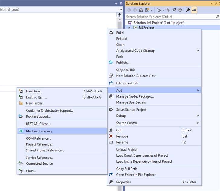 ΢ Visual Studio  ML.NET ģ͹