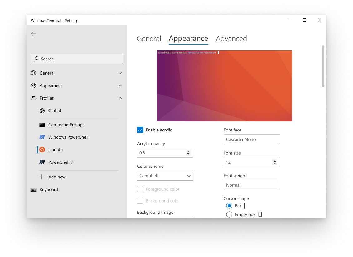 ΢Windows Terminal Preview 1.2 汾