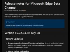 ΢ Edge  Beta 85.0.564.18 ʽ ֱ֧ͬղؼС
