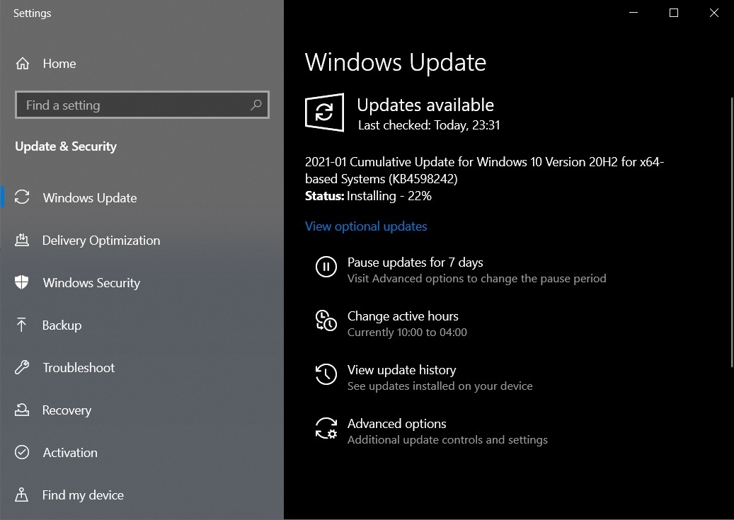 ΢ Win10 19042.746 KB4598242 