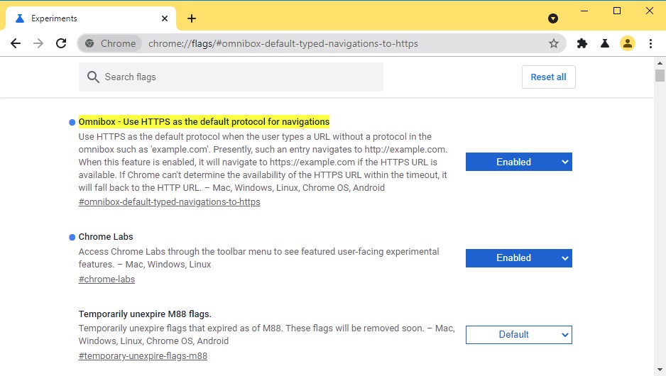 Chrome Ϊû URL Ĭ https ǰ׺