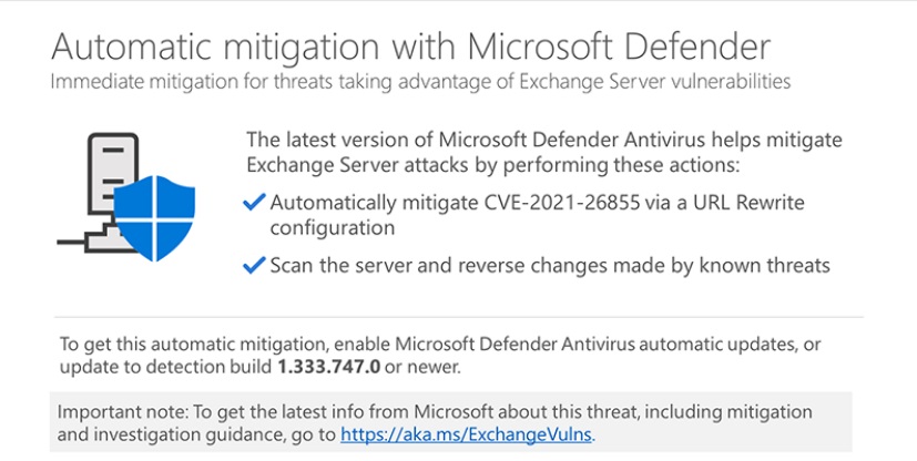 Win10 Defender  Exchange ©
