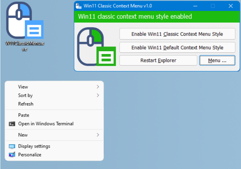 Win11 Classic Context Menu Ӧó