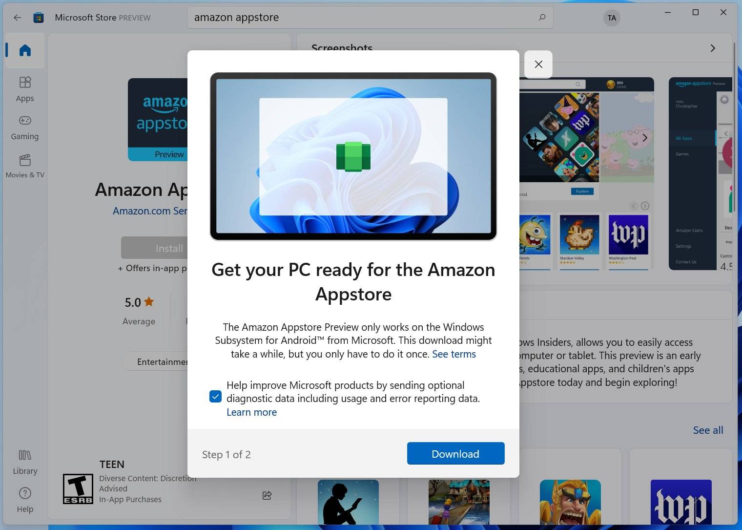 Win11ʹ Microsoft  Android Ӧó֧